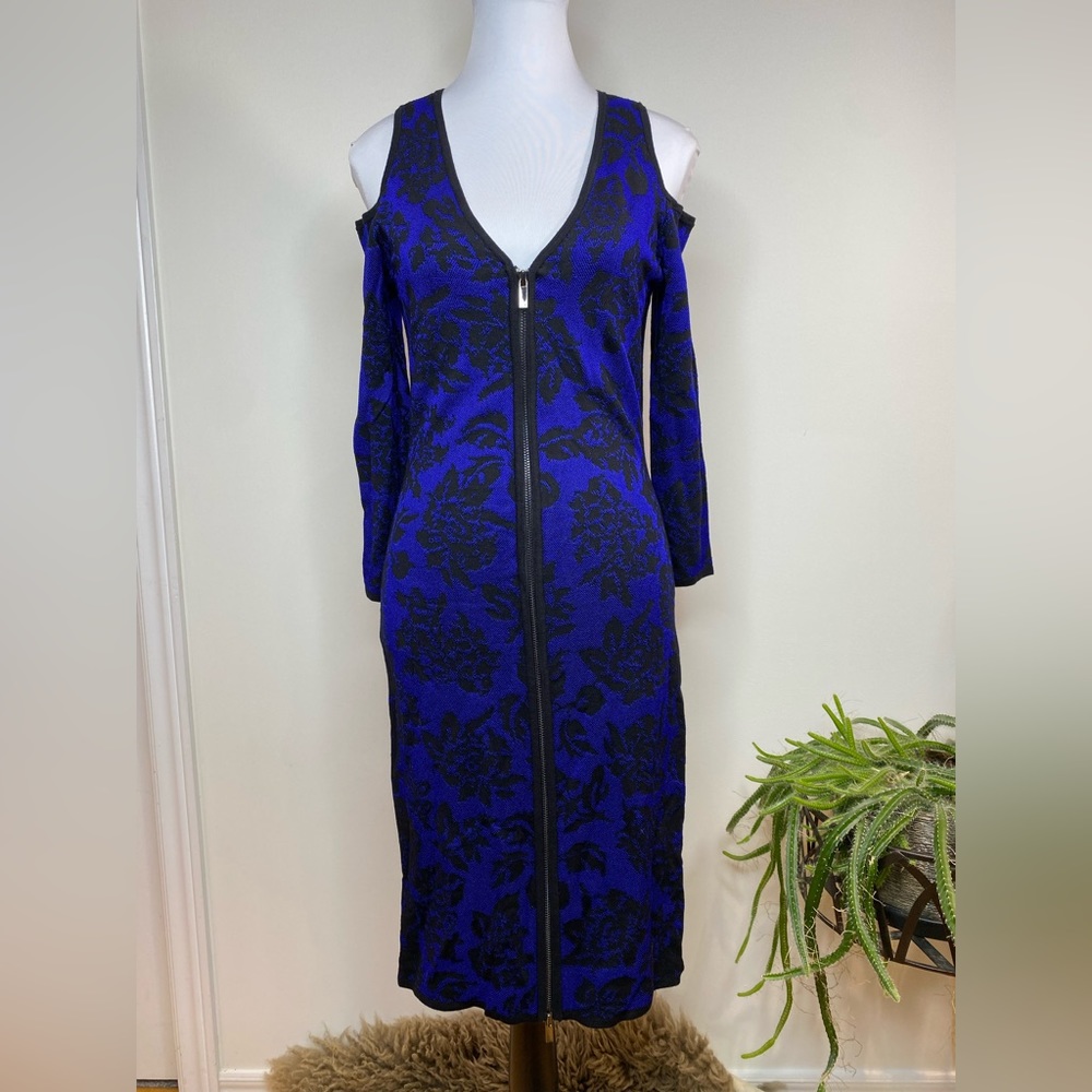 Cache blue and black dress size M